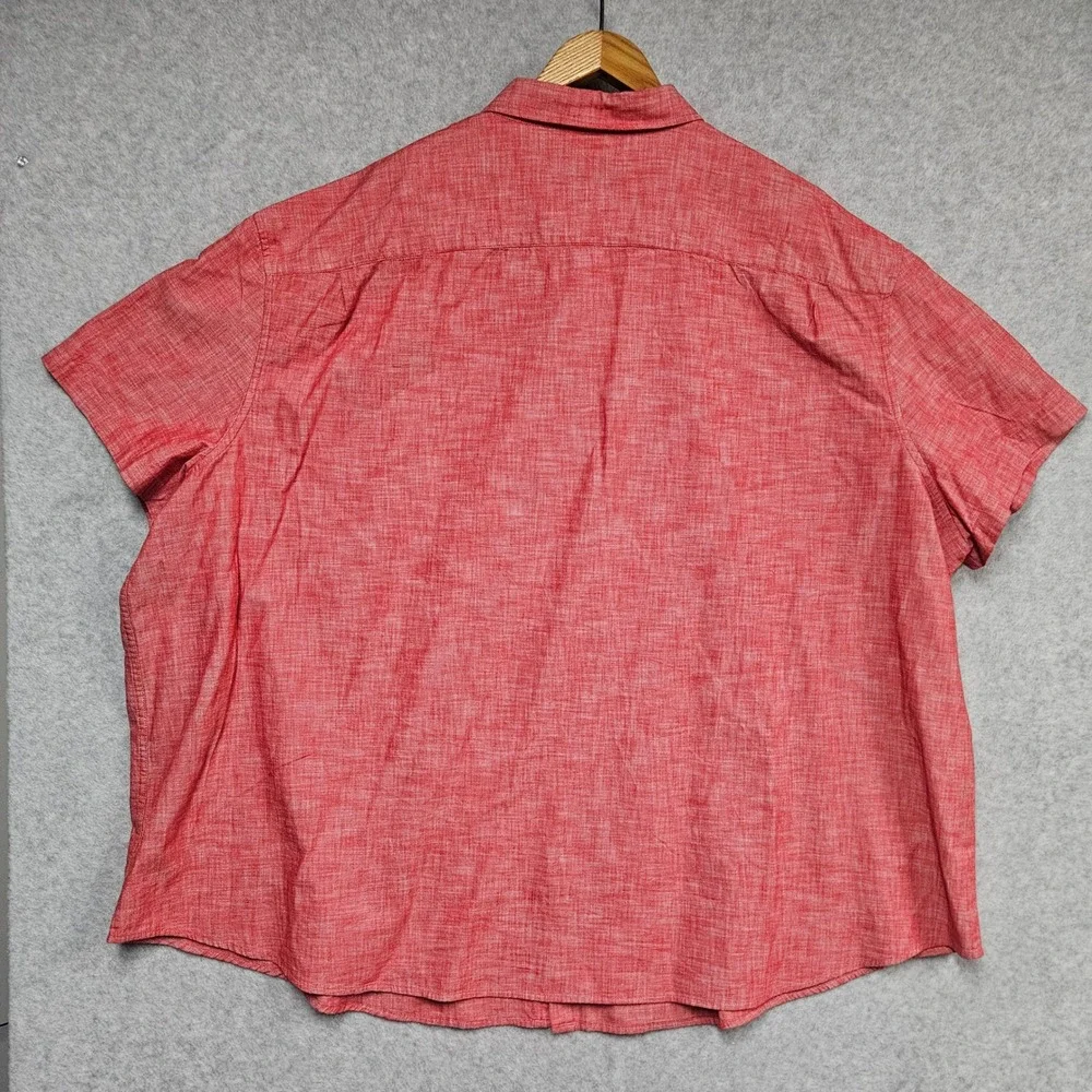The Foundry Supply Co Shirt Mens 6XL Red Short Sleeve Button Up Pockets